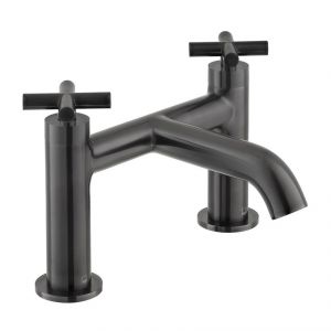 Vado Individual Elements Brushed Black Bath Filler Tap