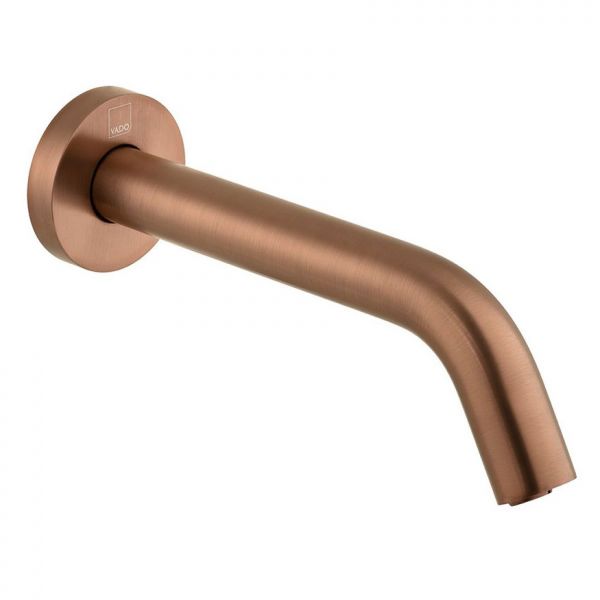 Vado Individual I Tech Brushed Bronze Infra Red Wall Mounted Basin Spout