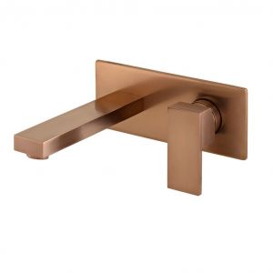 Vado Individual Notion Brushed Bronze Wall Mounted Basin Mixer Tap