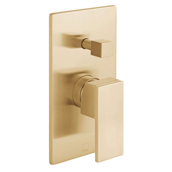 Vado Individual Notion Brushed Gold Two Outlet Manual Shower Valve