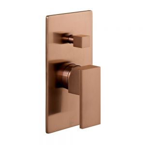 Vado Individual Notion Brushed Bronze Two Outlet Manual Shower Valve