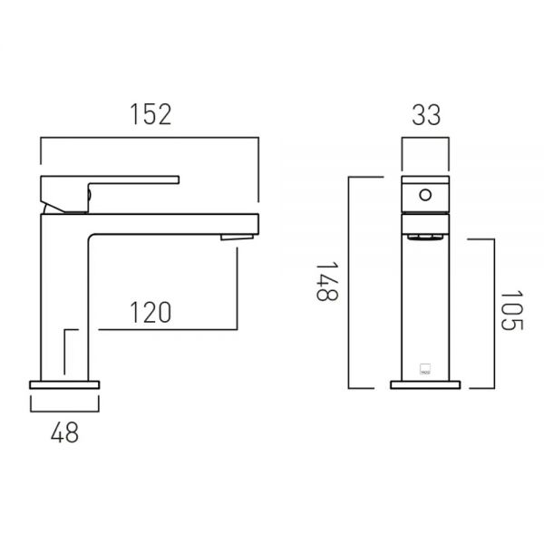 Vado Individual Notion Brushed Nickel Mono Basin Mixer Tap #2