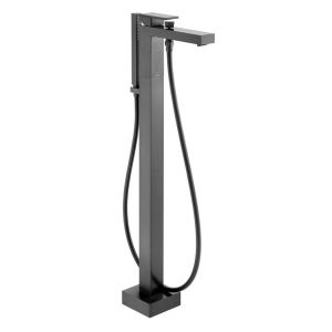 Vado Individual Notion Brushed Black Floor Mounted Bath Shower Mixer Tap