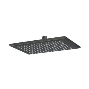 Vado Individual Omika Polished Black Rectangular Shower Head 200 x 300mm