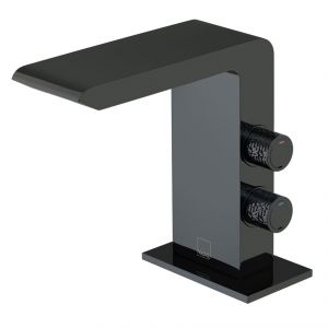 Vado Individual Omika Polished Black Mono Basin Mixer Tap