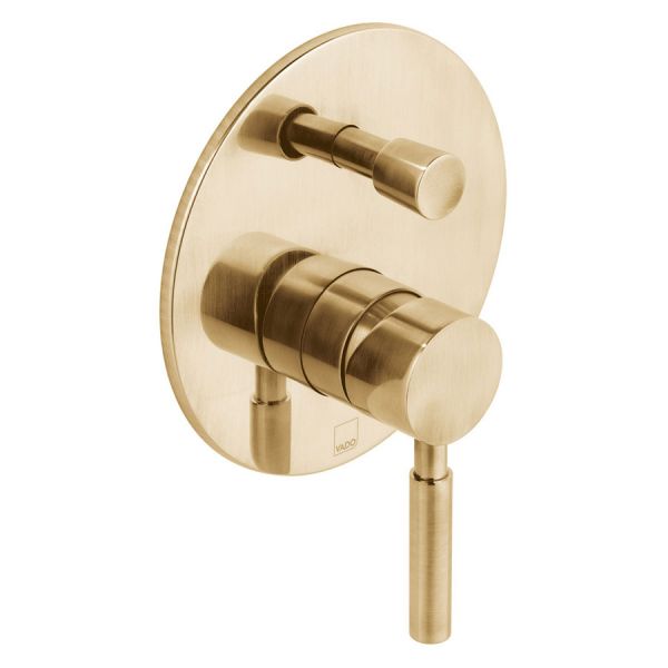 Vado Individual Origins Brushed Gold Two Outlet Manual Shower Valve