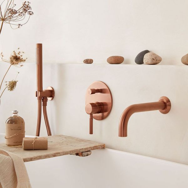 Vado Individual Origins Brushed Bronze Two Outlet Manual Shower Valve #2