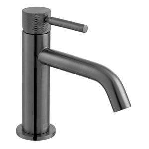 Vado Individual Origins Knurled Brushed Black Mono Basin Mixer Tap