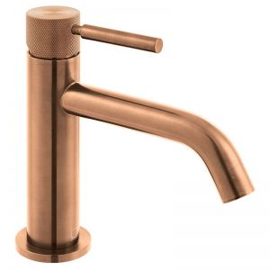 Vado Individual Origins Knurled Brushed Bronze Mono Basin Mixer Tap