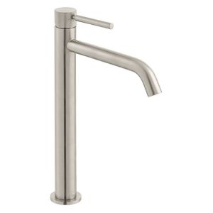 Vado Individual Origins Knurled Brushed Nickel Tall Mono Basin Mixer Tap