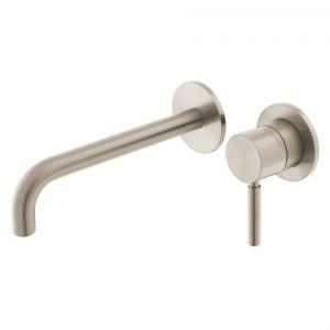 Vado Individual Origins Brushed Nickel Two Hole Wall Mounted Basin Mixer Tap