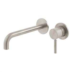 Vado Individual Origins Knurled Brushed Nickel Two Hole Wall Mounted Basin Mixer Tap