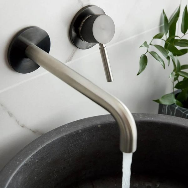 Vado Individual Origins Knurled Fusion Brushed Nickel and Black Two