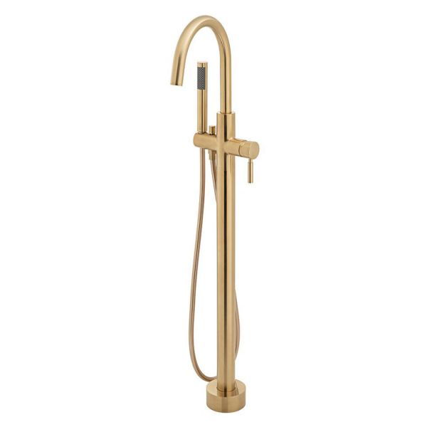 Vado Individual Origins Brushed Gold Floor Mounted Bath Shower Mixer Tap