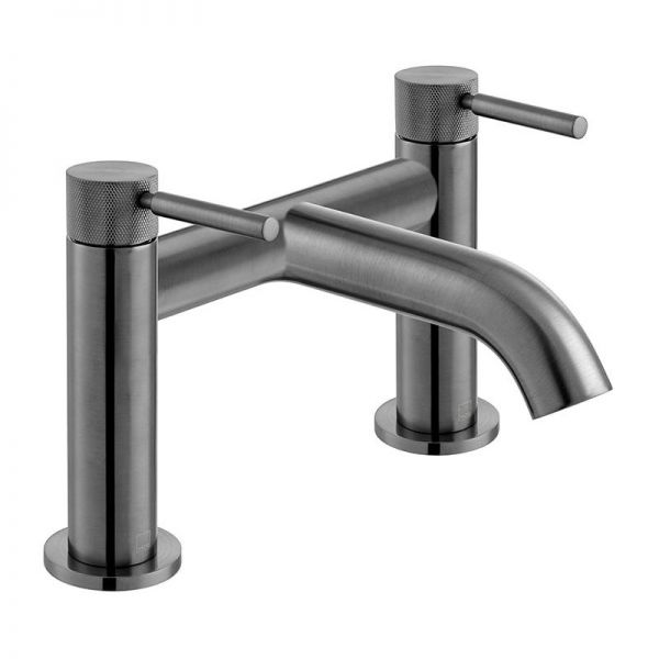 Vado Individual Origins Knurled Brushed Black Bath Filler Tap