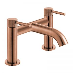 Vado Individual Origins Knurled Brushed Bronze Bath Filler Tap