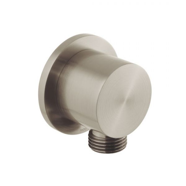 Vado Individual Brushed Nickel Round Wall Outlet