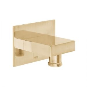 Vado Individual Brushed Gold Square Wall Outlet