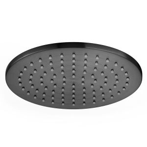 Vado Individual Brushed Black Round Shower Head 200mm