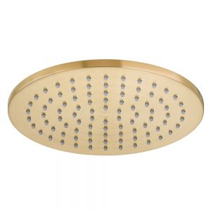 Vado Individual Brushed Gold Round Shower Head 200mm