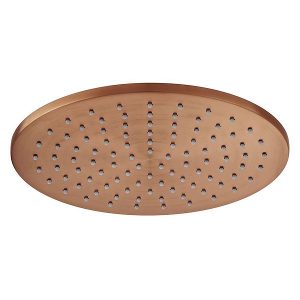Vado Individual Brushed Bronze Round Shower Head 250mm