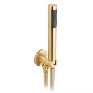 Vado Individual Brushed Gold Round Single Function Handset Shower Kit