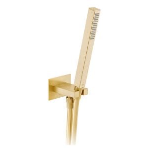 Vado Individual Brushed Gold Square Single Function Handset Shower Kit