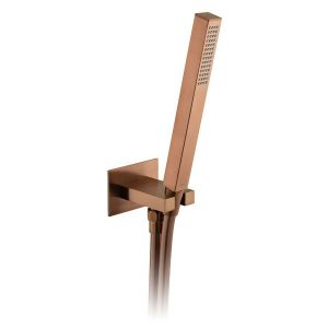 Vado Individual Brushed Bronze Square Single Function Handset Shower Kit
