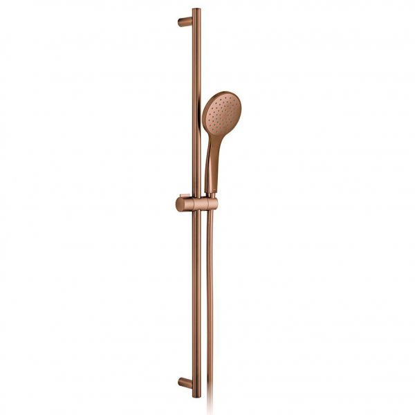 Vado Individual Atmosphere Brushed Bronze Round Slide Rail Shower Kit