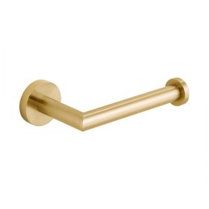 Vado Individual Spa Knurled Brushed Gold Toilet Roll Holder