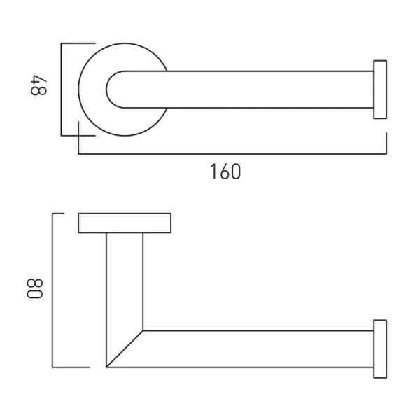 Vado Individual Spa Knurled Brushed Nickel Toilet Roll Holder #2
