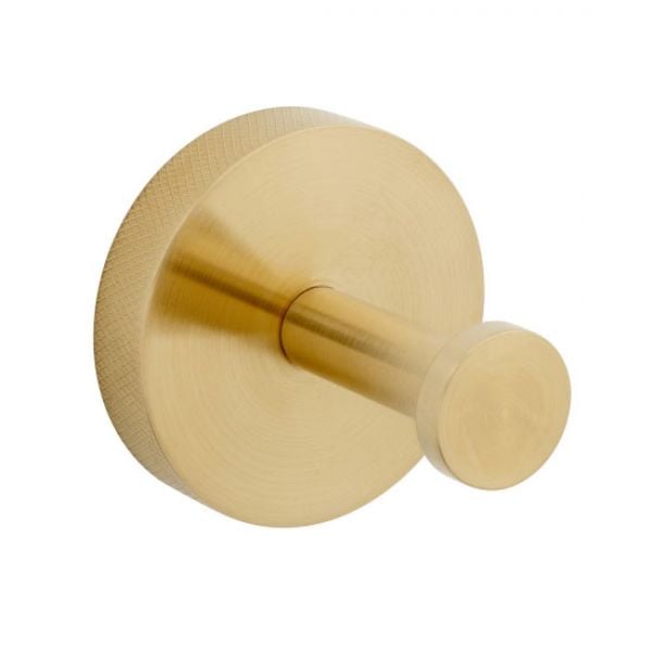 Vado Individual Spa Knurled Brushed Gold Robe Hook