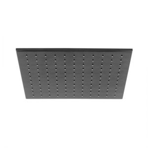 Vado Individual Brushed Black Square Shower Head 300mm