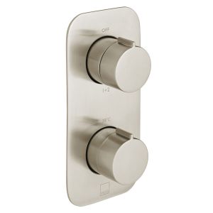 Vado Individual Altitude Brushed Nickel Two Outlet Thermostatic Shower Valve