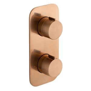 Vado Individual Altitude Brushed Bronze One Outlet Thermostatic Shower Valve