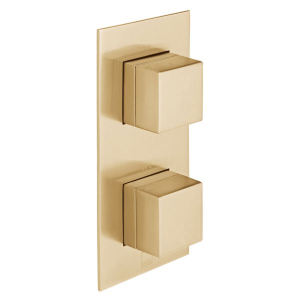 Vado Individual Notion Brushed Gold One Outlet Thermostatic Shower Valve