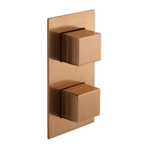 Vado Individual Notion Brushed Bronze One Outlet Thermostatic Shower Valve