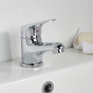 Bristan Iris Chrome Mono Basin Mixer Tap with Clicker Waste