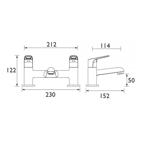 Bristan Iris Chrome Bath Filler Tap #2