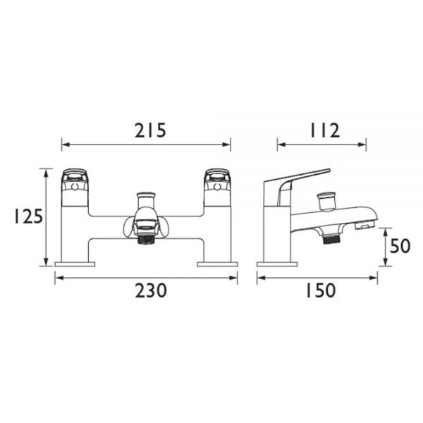 Bristan Iris Chrome Bath Shower Mixer Tap #2