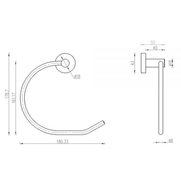 JTP Inox Stainless Steel Round Towel Ring #2