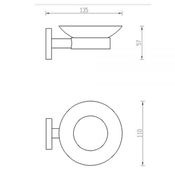 JTP Inox Stainless Steel Wall Mounted Soap Dish #2