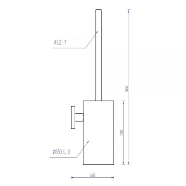 JTP Inox Stainless Steel Wall Mounted Toilet Brush Set #2