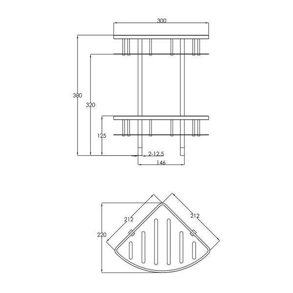 JTP Inox Stainless Steel Corner Twin Basket #2
