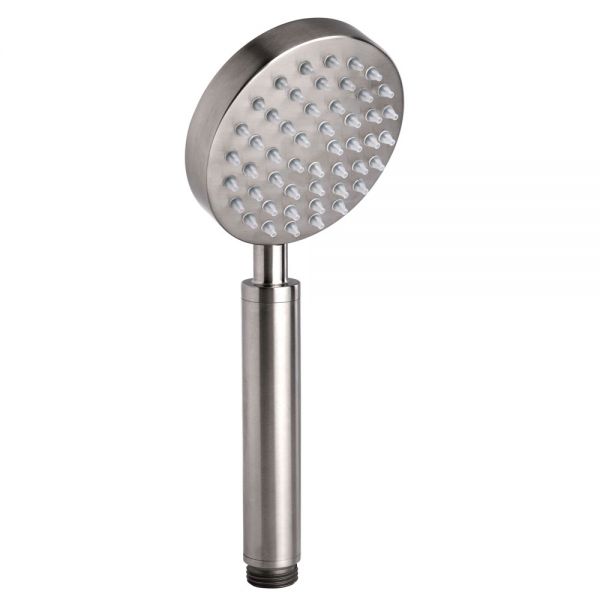 JTP Inox Stainless Steel Round Shower Handset with Rub Clean Nozzles