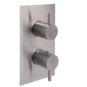 JTP Inox Stainless Steel Single Outlet Thermostatic Shower Valve