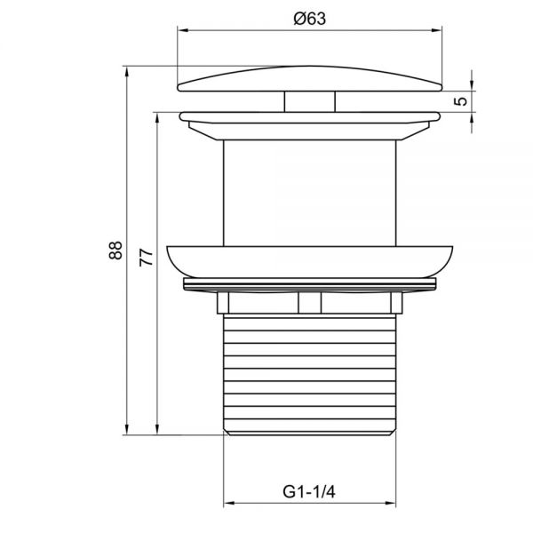 JTP Inox Stainless Steel Unslotted Freeflow Basin Waste #2