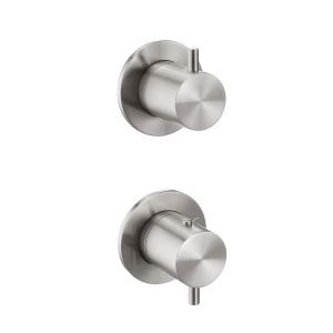 JTP Inox Stainless Steel Modular Thermostatic Concealed 2 Outlet Shower Valve