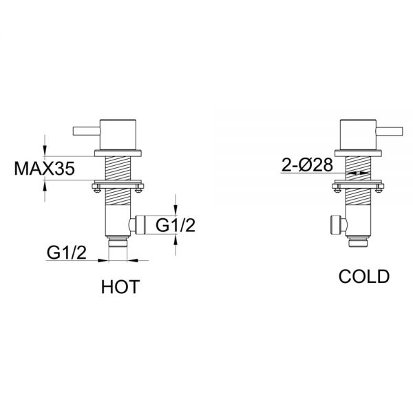 JTP Inox Stainless Steel Deck Mounted Panel Valves #2