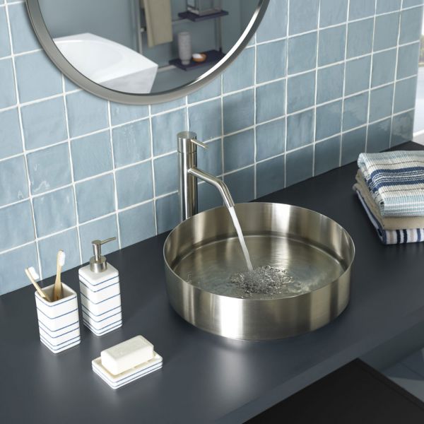 JTP Inox Stainless Steel Round Countertop Basin 360 x 360mm #4